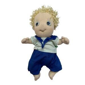 RUBENS BARN Cutie Adam Classic Plush Doll Sailor Blonde Hair Blue Eyes Stripe